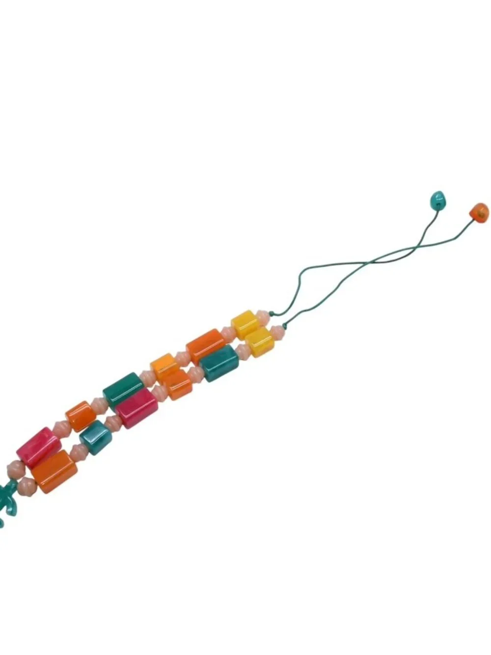 Chanel CC Logo Necklace Plastic Candy Color Multicolor Stone